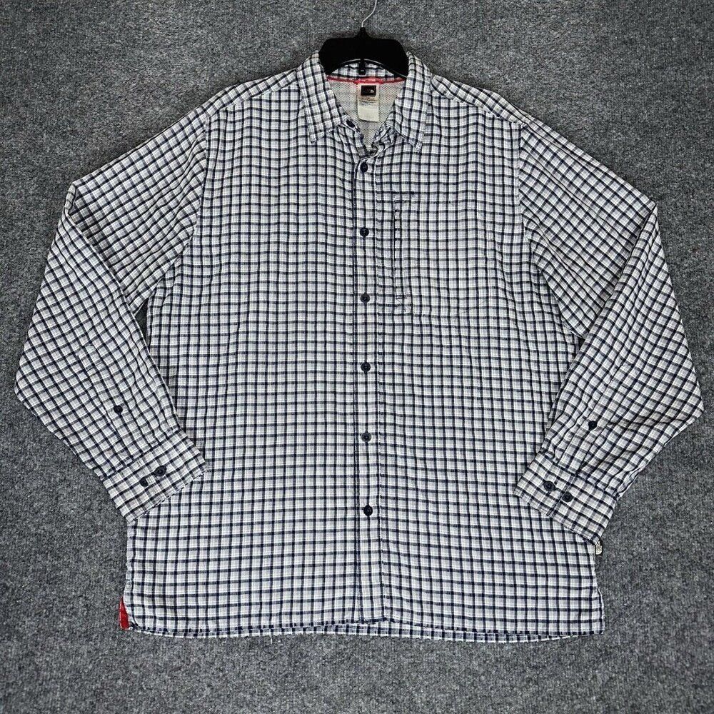 The North Face Shirt Mens‎ Large Blue Plaid Long Sleeve Button Up Gorpcore Adult
